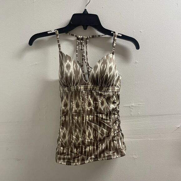 Athleta Aqualuxe Print Molded Tankini Top XS - Picture 3 of 5